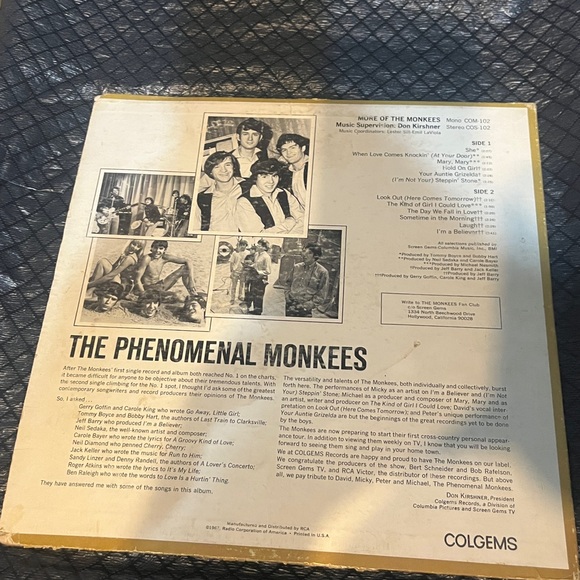 The Monkees More of The Monkees LP Vinyl Record 1967 - Picture 3 of 6